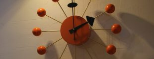ジョージ・ネルソンボールクロック　壁掛け時計　オレンジ　ヴィトラ