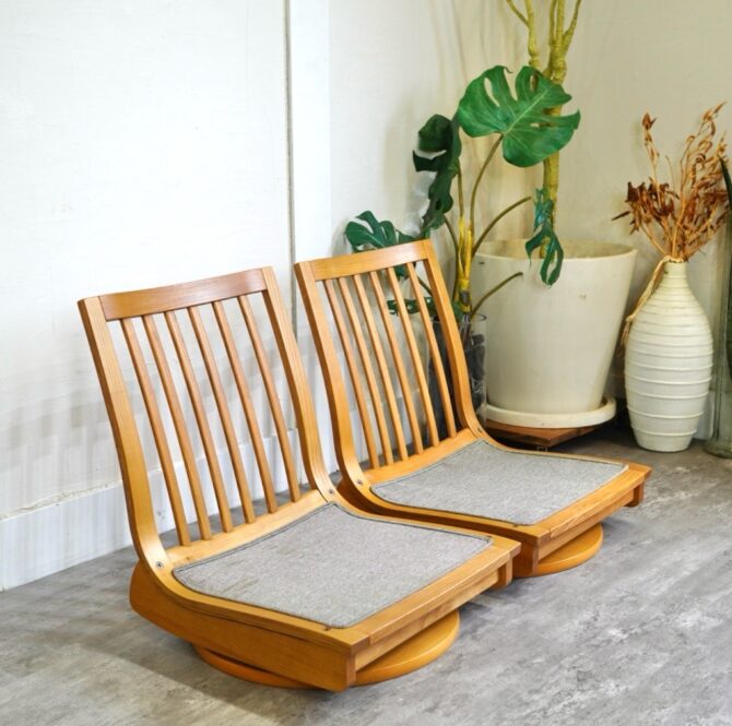 カリモク　木組み　座椅子　買取